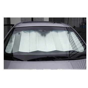 Automobilis Išardomas prekinis, galinis Stiklo skėtį nuo saulės, Priekinio Ir Galinio Lango Saulė Pavėsyje, Sidabro 140*70Cm