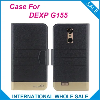 Originalus! DEXP G155 Atveju 5 Spalvų Mados Prabangių Ultra-plonas Flip Odos Apsauginis Dangtelis DEXP G155 Telefono dėklas