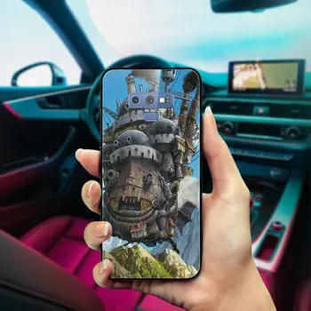 Howl ' S Moving Castle Grūdintas Stiklas Telefono Dėklai Samsung Galaxy A6 A8 A9 A10 A20 A30 A40 A50 A70 A80 A90 S8 S9 S10 Plus Krepšiai