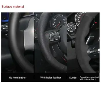 Už Mazda CX-9 /CX-5 / Atenza automobilio vairo dangtelis juodas odinis 