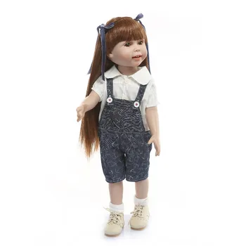 Amerikos princesė Visiškai vinilo Silikono Kūdikių Lėlės, Žaislai realios 45cm bebes Atgimsta menina boneca princesė lėlės dovanos