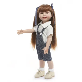 Amerikos princesė Visiškai vinilo Silikono Kūdikių Lėlės, Žaislai realios 45cm bebes Atgimsta menina boneca princesė lėlės dovanos