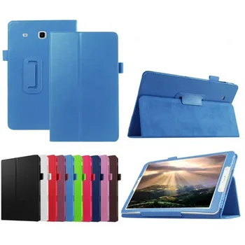 Tablet Case For Samsung Galaxy Tab E 9.6 T560 T561 Smart PU Odos Tablet Case Cover Slim Stovi Apsauginis Apvalkalas Atvejais