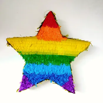 Rainbow Star Formos Pinata su Konfeti Įdarai vaiko Gimtadienio Plaka Rekvizitai Kalėdų Dekoracijas Para Fiestas