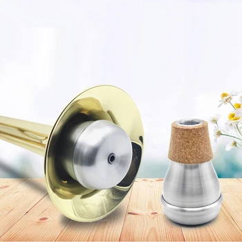 Sidabro Aliuminio Kamštienos Praktikos Trimitas Burbulas Išjungti Muzikos Instrumentų Priedai