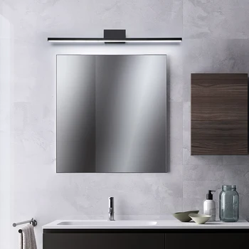 Juoda/balta Modernios led veidrodis šviesos diodų (led) Sienos Lempa, tualetinis stalelis vonios kambarys šviesos aliuminio led Siena Šviesos miegamojo lempa AC90-260V