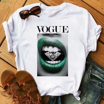 Maycaur Seksualus Lūpų Atspausdinta Marškinėliai Moterims 