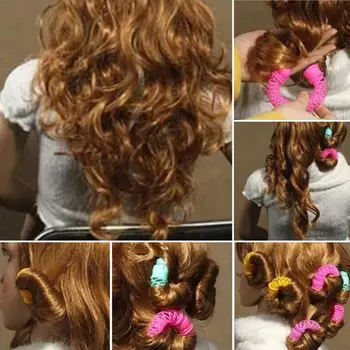 Mados 8pcs ic Hair Curler Spiralės Garbanos Roller Spurgos Curl Plaukų Formavimo Įrankis, plaukų aksesuarai