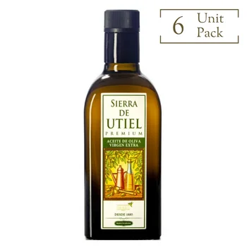 Siera de Utiel - Extra Virgin Alyvuogių Aliejus aukščiausios Kokybės - 500 ml Buteliukas (6 vienetai) - Natūralus Produktas, Kilmės Ispanija