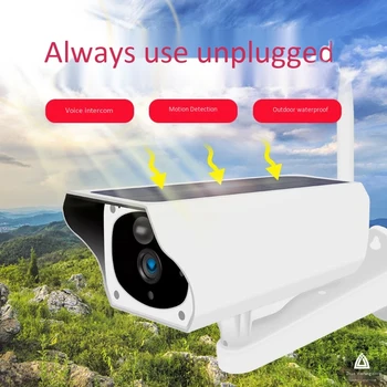 T1 Apsaugos Kamera, Lauko 1080P IP66 Saulės Nuotolinio Lauko Wifi Vandeniui Belaidės Stebėjimo Kamera(Su 2Batteries)