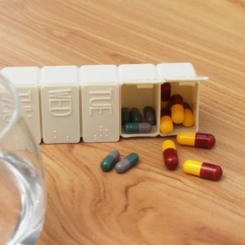 Tablečių Dėžutė Kelionės Premium Nešiojamų Saugojimo Konteinerių Lauko Narkotikų Tabletė Balionėlis Nepriklausomų Grotelės Plastiko Tablečių Atveju