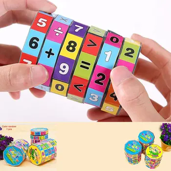 Vaikai Aritmetinis Žaislai Cilindro V-cube 6 Numeriai Magic Cube Žaislas Dėlionė Dovana Padėti Vaikams Mokytis Matematikos