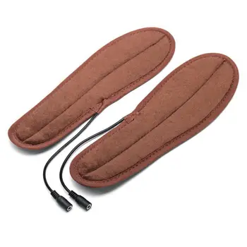 Unisex Moterys Vyrai USB Maitinamas Elektros Šildymo Vidpadžiai Pliušinis Kailis Žiemą Laikyti Šiltai Anglies Pluošto Kojų Atšilimo Insolei