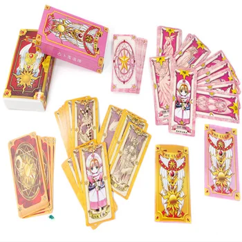 1 pakelis Kūrybos Magija Sakura Kortelės Gūstītājs Sakura Žaidimas Kortelės su Rausva šliuzo vartai Magija Knygos Nustatyti Magija Gudrybės Žaislai