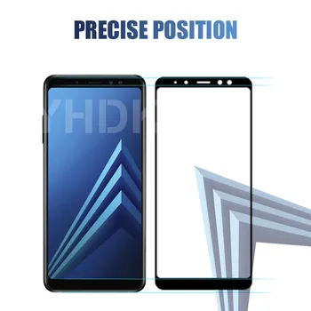 9D Apsauginis Stiklas ant Samsung Galaxy A5 A7 A9 J2 j3 skyrius J7 J8 2018 A6 A8 J4 J6 Plius 2018 Grūdintas Screen Protector, Stiklo Plėvelė