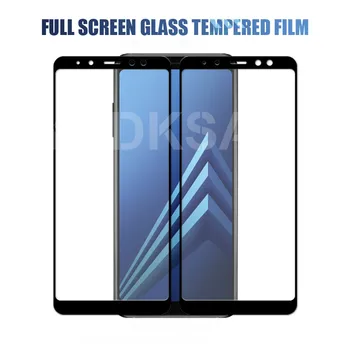 9D Apsauginis Stiklas ant Samsung Galaxy A5 A7 A9 J2 j3 skyrius J7 J8 2018 A6 A8 J4 J6 Plius 2018 Grūdintas Screen Protector, Stiklo Plėvelė