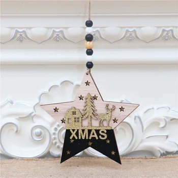 Naujųjų Metų Kalėdų Medžio Amatai Kalėdų Eglutės Ornamentu Tuščiaviduriai trimatis Kabo Pakabukas Šalies J2Y
