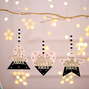 Naujųjų Metų Kalėdų Medžio Amatai Kalėdų Eglutės Ornamentu Tuščiaviduriai trimatis Kabo Pakabukas Šalies J2Y