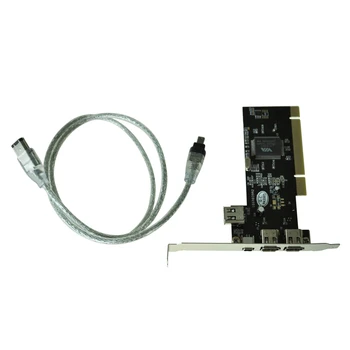PCI FireWire IEEE 1394 3 + 1 Uostą Kortelė + 4/6 Pin Kabelis