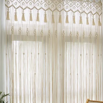 Medvilnės bohemijos siuvinėjimas rankomis austi sieniniai gobelenai langų apdailos namų sienos kabo durų lango užuolaidėlė kambario dekoro