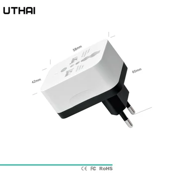 UTHAI F024 USB Konversijos Lizdas Nešiojama Mini Eilės Plug Konversijos Kištukas jungtinė karalystė, JAV, ES Multi-funkcija Universalus Lizdas kištukinis Lizdas