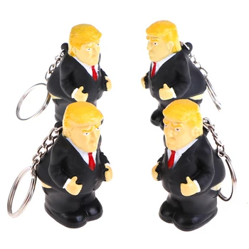 Modeliavimo Kakoti Keychain Pirmininkas Donald Trump Lėlės Pakabukas Išspausti Maišelį Paketų Prižiūrėtojų Raktinę Juokinga Automobilio Klaidingą Žaislas