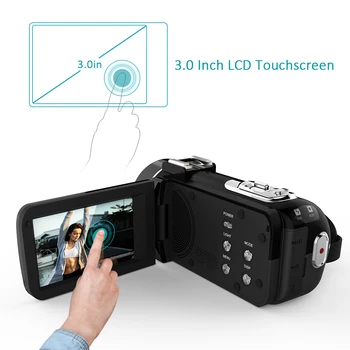 Andoer HDV-Z20 WiFi Nešiojamų vaizdo Kamera 24MP 16x 1080P Full HD Skaitmeninė Vaizdo Kamera 3.0