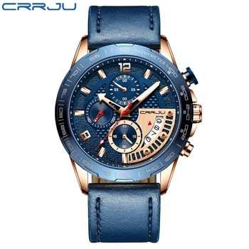 CRRJU Top Brand Watch Vyrai, Verslo, Sporto Vandeniui Kvarco Chronograph Odos relogio masculino