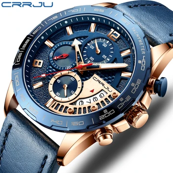 CRRJU Top Brand Watch Vyrai, Verslo, Sporto Vandeniui Kvarco Chronograph Odos relogio masculino