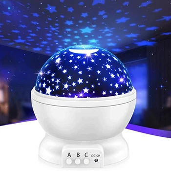 Žvaigždėtas Dangaus Projektorius Sukasi LED Nakties Šviesos Planetariume Vaikų Miegamasis Star Lempa Vaikams, Kūdikių Dovanų Žaislas
