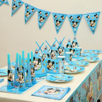 153pcs/daug Animacinių filmų Mickey Vaikai Laimingi Gimtadienio Apdailos Nustatyti Kūdikio Dušas Šalis Pack Įvykis Šalies Prekių Džiaugtis
