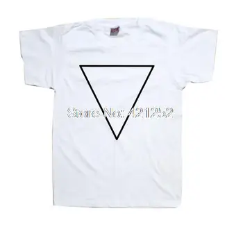 Aukštyn Kojom Trikampio Formos Hipster T-Shirt Marškinėlius Marškinėliai