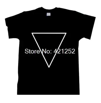 Aukštyn Kojom Trikampio Formos Hipster T-Shirt Marškinėlius Marškinėliai