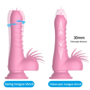 Sūpynės Teleskopinis Dildo Vibratorius Moterims 20 Rūšių Vibruojantis Penis Su Siurbtuko Belaidžio Nuotolinio Valdymo Sekso Mašina Suaugusiųjų Sekso Žaislai