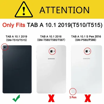 Planšetinio Kompiuterio Atveju, Atsparus Smūgiams, Skirtus Samsung Galaxy Tab 360 Apsauginis Dangtis Case For Samsung Galaxy Tab A10.1 colio (2019 m.) T510/T515