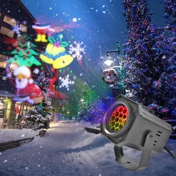 LED Kortelės Kalėdų Modelis Projektorius Lauko Vandeniui Spalvinga Sukasi Lazerio Scenos Šviesos Namuose, Helovinas, Kalėdos Apdailos Lempos