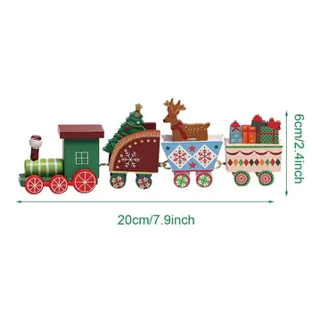HUIRAN Medinių Kalėdų Traukinys Ornamentu Linksmų Kalėdų Dekoracija Namuose Kalėdų Dovana, Amatų Stalo Dekoro Navidad Naujųjų Metų 2021