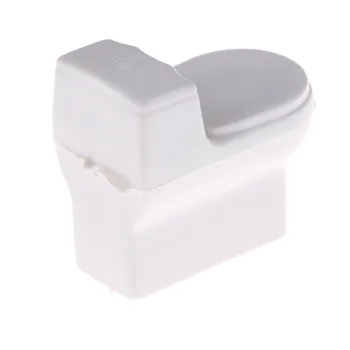 Aukščiausios Kokybės 1:20 Baltos Unpainted Tualetas Modelis Lėlės Namas Miniatiūriniai Baldai