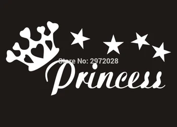10 x Naujas Gražių Princess Crown Automobilio Kūrybos Aksesuaras Decal Animacinių filmų Automobilio šviesą Atspindintis Lipdukas Kūno Decal Kūrybinio Modelio Vinilo