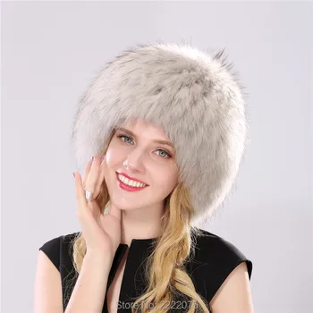 Kailio kepurę meškėnas, plaukų vertikali juosta įsiūta skrybėlė, žiemą šilta ruožas skrybėlę
