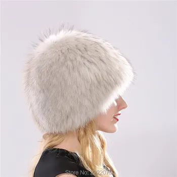 Kailio kepurę meškėnas, plaukų vertikali juosta įsiūta skrybėlė, žiemą šilta ruožas skrybėlę