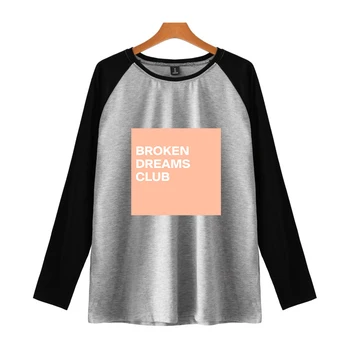 Broken Dreams Klubo Spausdinti Raglan Asmenybės T-shirt Minkštas Mados Rudens-Vyrai ar Moterys ilgomis Rankovėmis Atsitiktinis marškinėliai