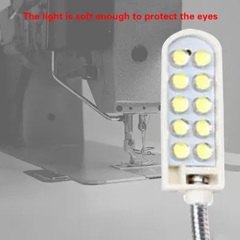 Naujas 2W 30LED Nešiojama Siuvimo Mašina, Šviesos diodų (LED) Naktį Šviesos Magnetinis Montavimo pagrindas Gooseneck Lempos Visų Siuvimo Mašina Apšvietimas