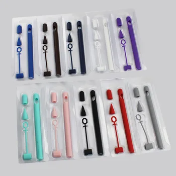 Spalvinga Minkšta Silikoninė Touch Pen Apima Pažangų Planšetinį kompiuterį Touch Pen Apsauginės Rankovės Padengti Anti-Slip Apsaugos Atveju Smart Pen