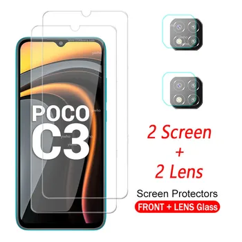 Vaizdo kameros Objektyvo apsaugos Xiaomi Poco C3 Grūdintas Stiklas Xiaomi Poco C3 X3 M2 Screen Protector Xiaomi Poco C3 x c 3 m, 2 Stiklinės