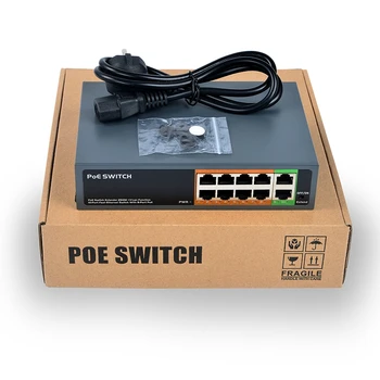 PSE108EX V2.0 104W 8 Port Poe Plius 2 Uplink su Extender Funkcija IEEE802.3Af/Tinklo Poe Switch(ES Kištukas)