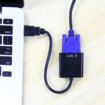 Nešiojamų HDMI į VGA Adapteris Keitiklis Vyrų ir Moterų 1080P vaizdo įrašą iš Analoginės Vaizdo ir Garso Jungtis, PC, Nešiojamas Kompiuteris, TELEVIZIJA Projektorius