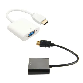 Nešiojamų HDMI į VGA Adapteris Keitiklis Vyrų ir Moterų 1080P vaizdo įrašą iš Analoginės Vaizdo ir Garso Jungtis, PC, Nešiojamas Kompiuteris, TELEVIZIJA Projektorius