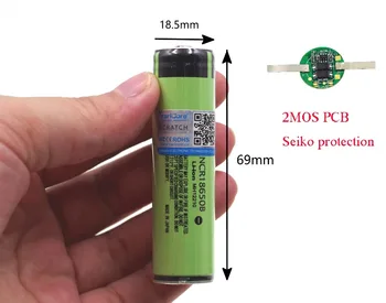 VariCore Apsaugoti originalus 18650 NCR18650B 3400 mAh įkraunama ličio baterija, su PCB), 3,7 V baterija