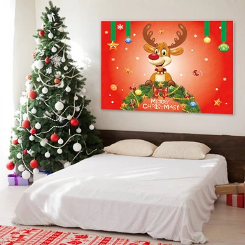 Kalėdų Reklama Namas Meno Namo Sienos Kabo Gobelenas Ornamentu Namų Dekoro Vėliavos linksmų Kalėdų Apdaila